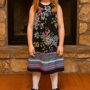 Girls Floral Swing Dress By Stella Sienna Size 4